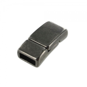 Chiusura magnetica 17x8 mm per laccetto 6mm black nickel x1