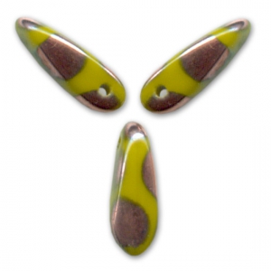 Daghe mm. 3x11 Opaque Olivine Spot Capri Gold x50