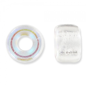 Perle a foro grande - Perle Pony 6 mm - Preciosa - Cristallo AB x15