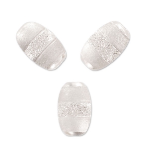 Ovalina diamantata satinata mm. 8x5 Argento 925 x1