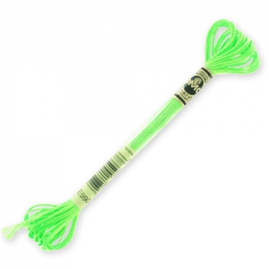 Filo da ricamo DMC Mouliné Effetto Luce Verde Fluo (E990) x 8 m