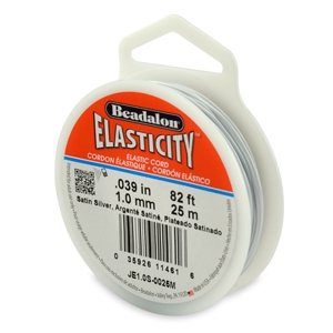 Elasticità 1 mm - Argento satinato x25m