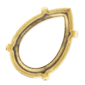 Castone PureCrystal 4327 pera mm. 30x20 dorato