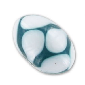 Tonda piatta mm. 17 Bianco/Blue Zircon x1