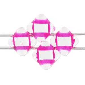 Silky Bead mm.6x6 Crystal Pink Lined x50