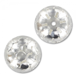 Palla filigrana cerchi mm. 16 argentato x1