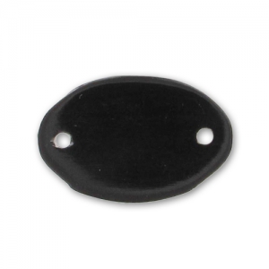 Intercalare ovale 2 fori in corno mm. 25 Bruno x1