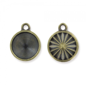 Castone pendente da incollare PureCrystal 1122 mm. 14 bronzo x1