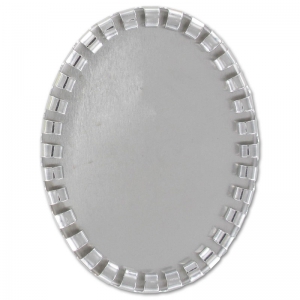 Medaglione per cabochon mm. 25x18 rodiato x1