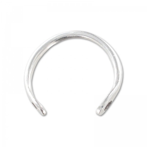 Anello 2 fori 20 mm Placcatura argento antico x1