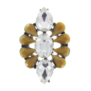 Combinazione cabochons mm. 70x45 Crystal/Brown