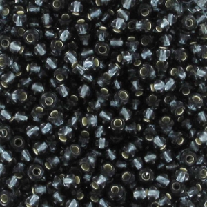 Perle di semi Preciosa 11/0 2 mm - Diamante nero rivestito d'argento x20g