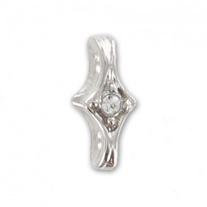 Separatore 2 file mm. 11x4 rodio strass Crystal x1