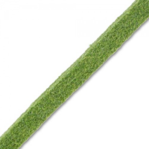 Laccetto imitazione pelle scamosciata 3x1.3 mm Verde anice con paillettes x 3 m