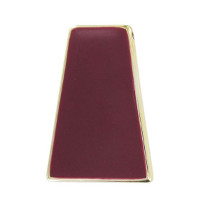 Pendente trapezio acrilico 46x31 mm dorato/Bordeaux