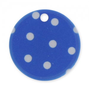Zecchino stampato mm. 20 Pois Blu x1