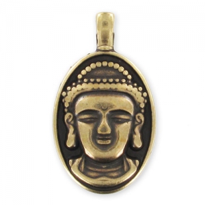 Pendente testa di Budda  mm. 32 bronzo x1