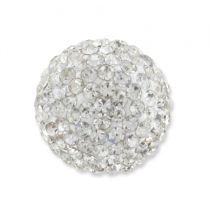 Mezza sfera plastilina strass Coreano 18 mm Crystal x1
