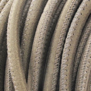 Cordone cuoio con cucitura mm. 4 Oro metalizzato x30cm