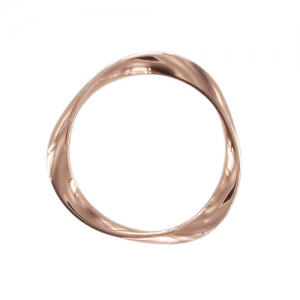 Puntinato attorcigliato mm. 23 dorato rosa x1