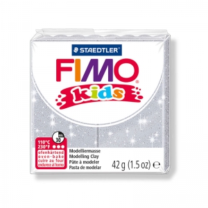 Pasta Fimo Kids 42gr Argento Paillettes (n°812)