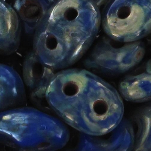 SuperDuo mm. 2.5x5 Opaque Blue Picasso x10g