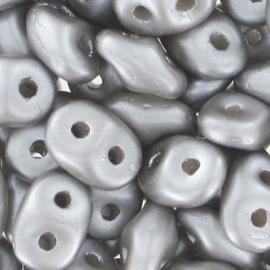 SuperDuo mm. 2.5x5 Pearl Coat Silver x10g
