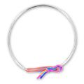 Bracciale rigido sottile 1,5 x 160 mm con 2 anelli chiusi - Argento 925 x1