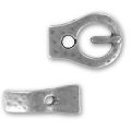 Chiusura a gancio cintura mm. 32 Placcatura Argento Antico x1