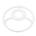 Cerchio testa paralume 10 cm Bianco x1