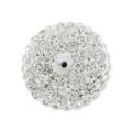 Mezza sfera plastilina strass Coreano 18 mm Crystal x1