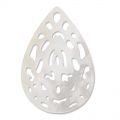Intercalare goccia di madreperla mm.35 Naturale