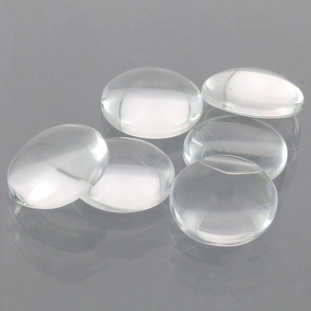 Cabochon Vetro Trasparente - Set 100 Pezzi 10 Misure Per Gioielli
