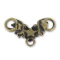 Separatore cuore 3 anellini mm. 11x19 bronzo x1