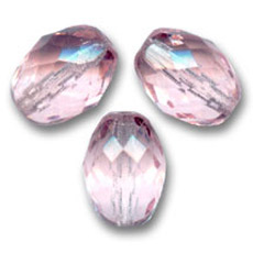 Perla a forma di oliva sfaccettate 11x8 mm - Rosaline x20