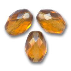 Perla a forma di oliva sfaccettate 11x8 mm - Topaz x20