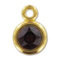Pendente supporto cabochon PureCrystal 1028 1088 8 mm Dorato con oro fino x1