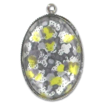 60 Cabochon Ovali Acrilici 25x18mm Retro Piatto - Colori Assortiti