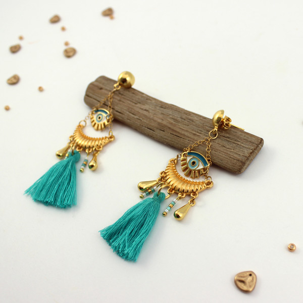 Schema orecchini fai da te orecchini etnici e di fascino dell&#39;occhio