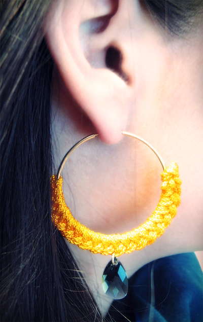 Schema Orecchini intrecciati Gold filled e PureCrystal