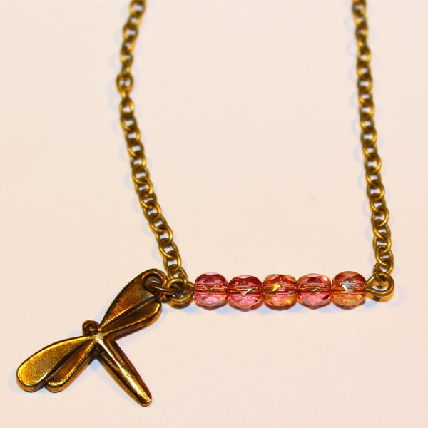 Bracciale Dragonfly e perle di Boemia