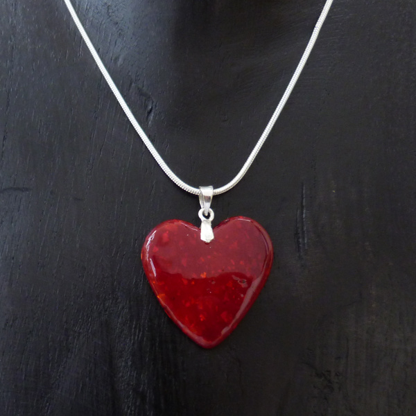 cuore collana argilla polimerica cuore collana argilla polimerica