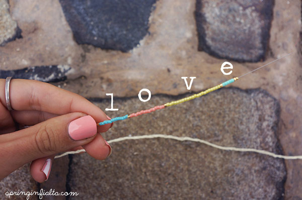 Bracciale filo da ricamo Miyuki Delicas : Tappa 2