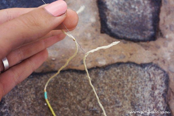 Bracciale filo da ricamo Miyuki Delicas : Tappa 3