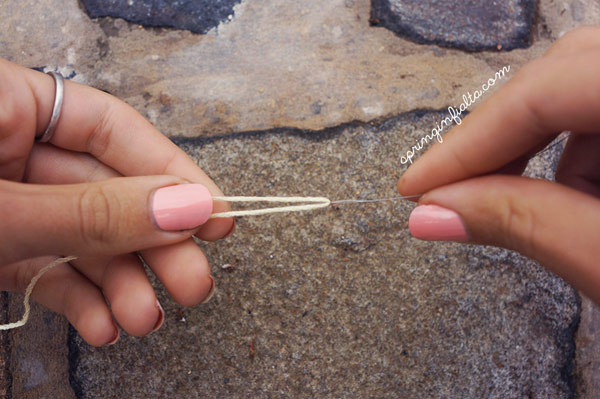 Bracciale filo da ricamo Miyuki Delicas : Tappa 1