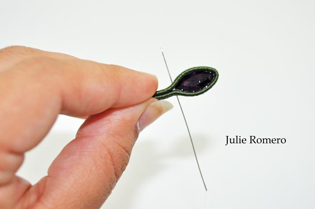 Anello della treccia con cabochon e PureCrystal ematite : Tappa 10