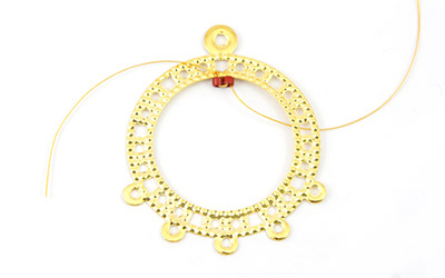 Boucles d'oreilles miroirs tissage Miyuki Peyote Brick stitch 2