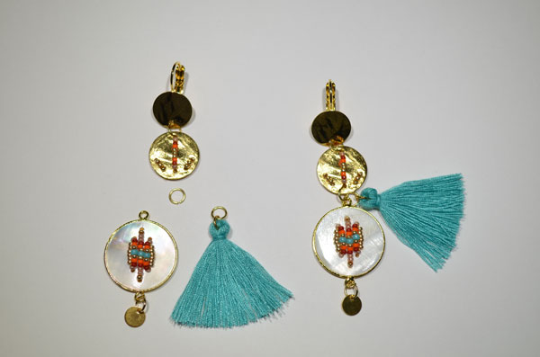 Orecchini etnici nappe di perle chic e Miyuki