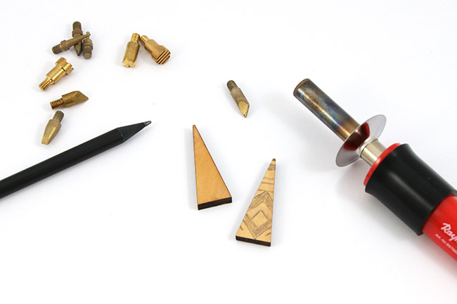 Dessin et choix de l'embout du pyrograveur