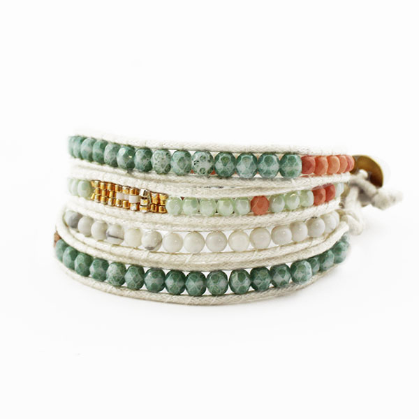 Bracciale avvolgente stile Boho | Bracciale di perle da donna | con